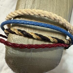 Leather and rope bracelet.  new without tags from Türkiye for men or women